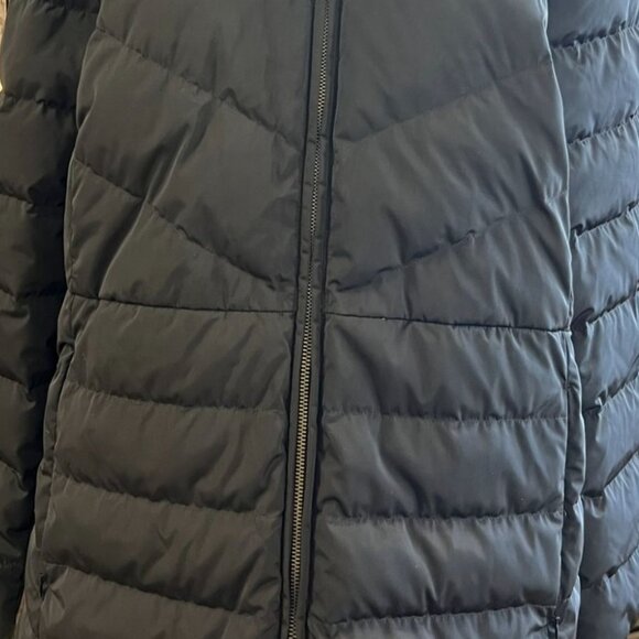 Talbots Black Puffer Coat With Faux Fur Trimmed Hood Size 3X New with Tags $219 - Picture 3 of 4